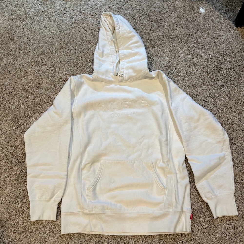Supreme classic logo hooded sweatshirt size large